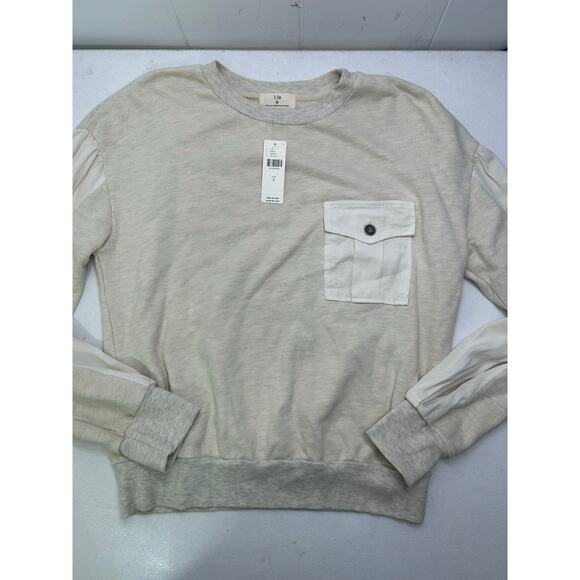 T.La From Anthropologie Pocket Pullover in Ivory. Size S. NWT - Picture 2 of 7